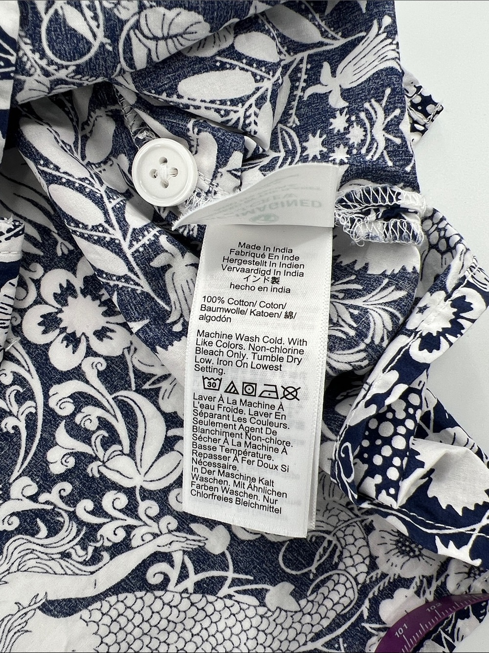 J Crew Gamine cotton poplin shirt in mermaid floral beach resort vacation - Picture 7 of 8